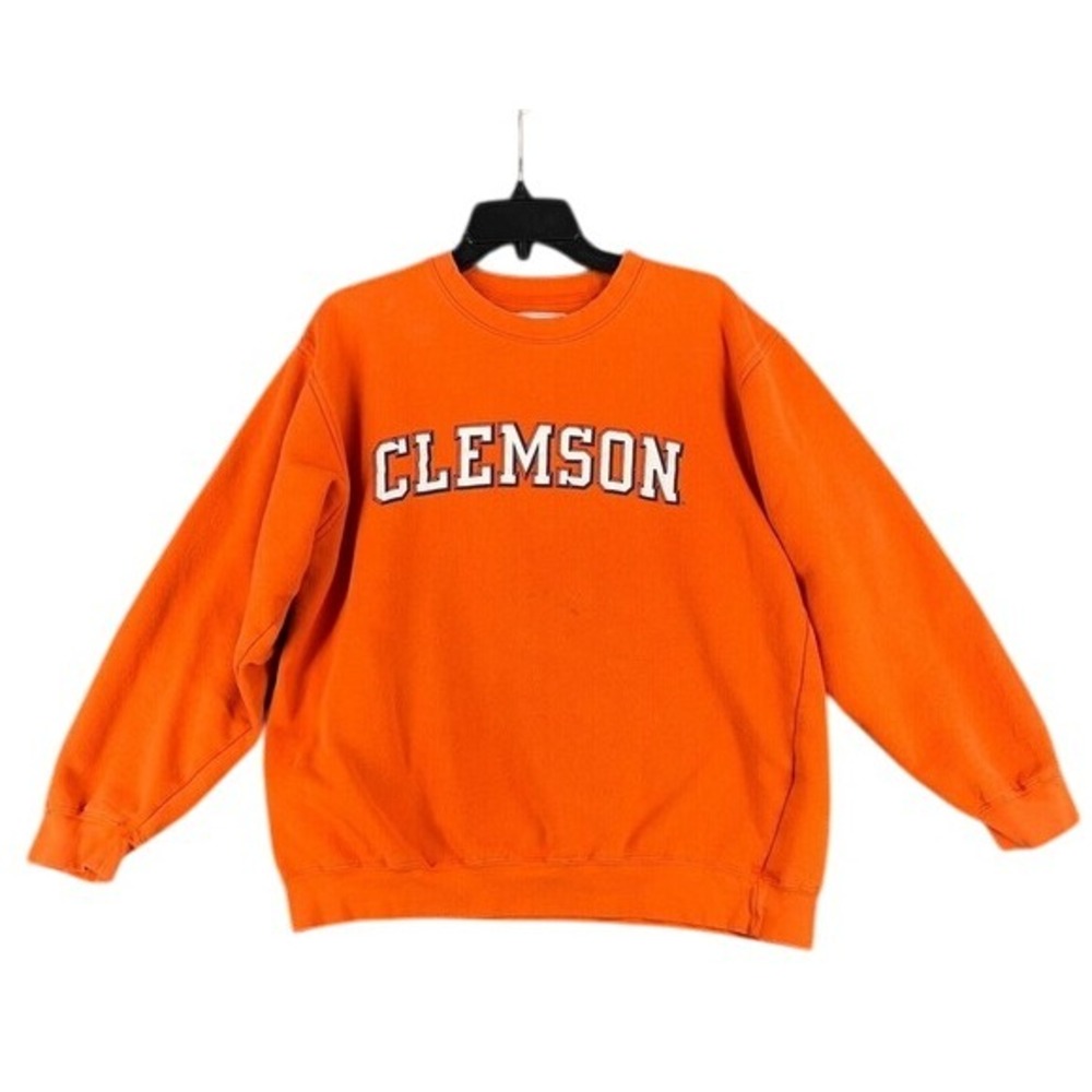 Vintage Clemson Tigers Orange Sweatshirt Mens XL Classic‎ Soffe Crewneck 90s